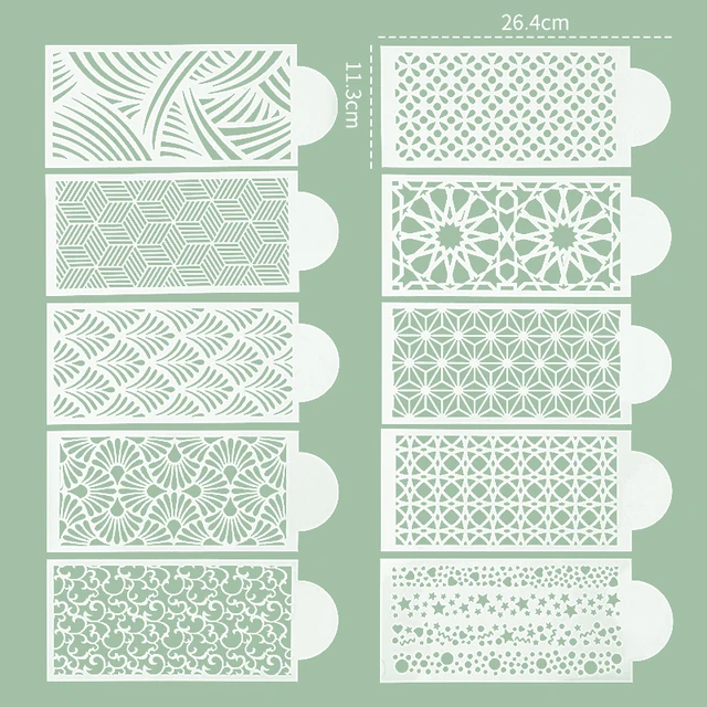 5er-Set Kuchen Schablonen - Backwerkzeug Zum Dekorieren Von Torten