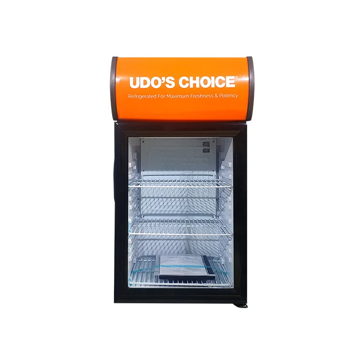 Door Display Upright Beverage Refrigerator Small Drink Dispenser Fridge Machine For Office Or Bar With Adjustable