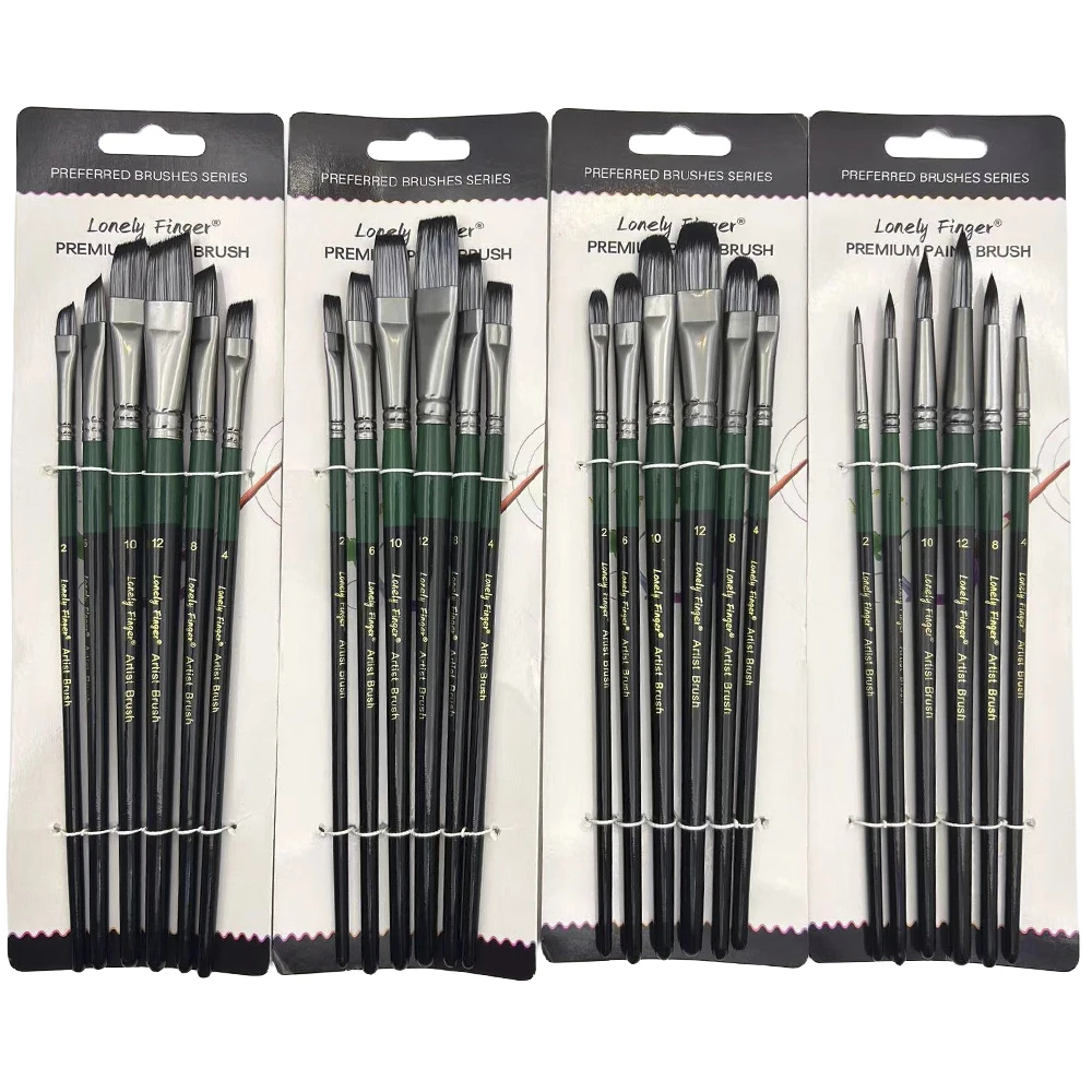 مجموعة فرش طلاء فنية احترافية مكونة من 24 قطعة تتض...