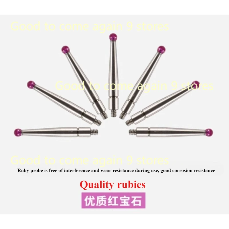 M1.4 M1.6 M1.8 M2 Thread 2mm Head OD 15mm / 44.5mm Length Ruby Head Pin Gauge Micrometer Tip Lever Dial Test Indicator Probe thread measuring gauge dial test indicator probe