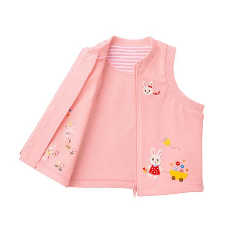 Toddler Girl Winter Clothes Spring And Autumn Boys Vest Cartoon Bear And Rabbit Good Friend Baby Vest Brother Sister Clothes