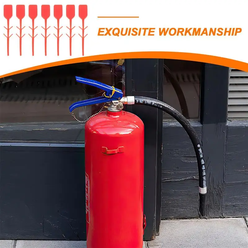 Tamper Seal Fire Extinguisher Safety Lock Fire Lock Pin Plastic Seal Latch Security 100Pcs for Tamper Supply Pull Pin Part car extinguisher holder fire extinguisher holder