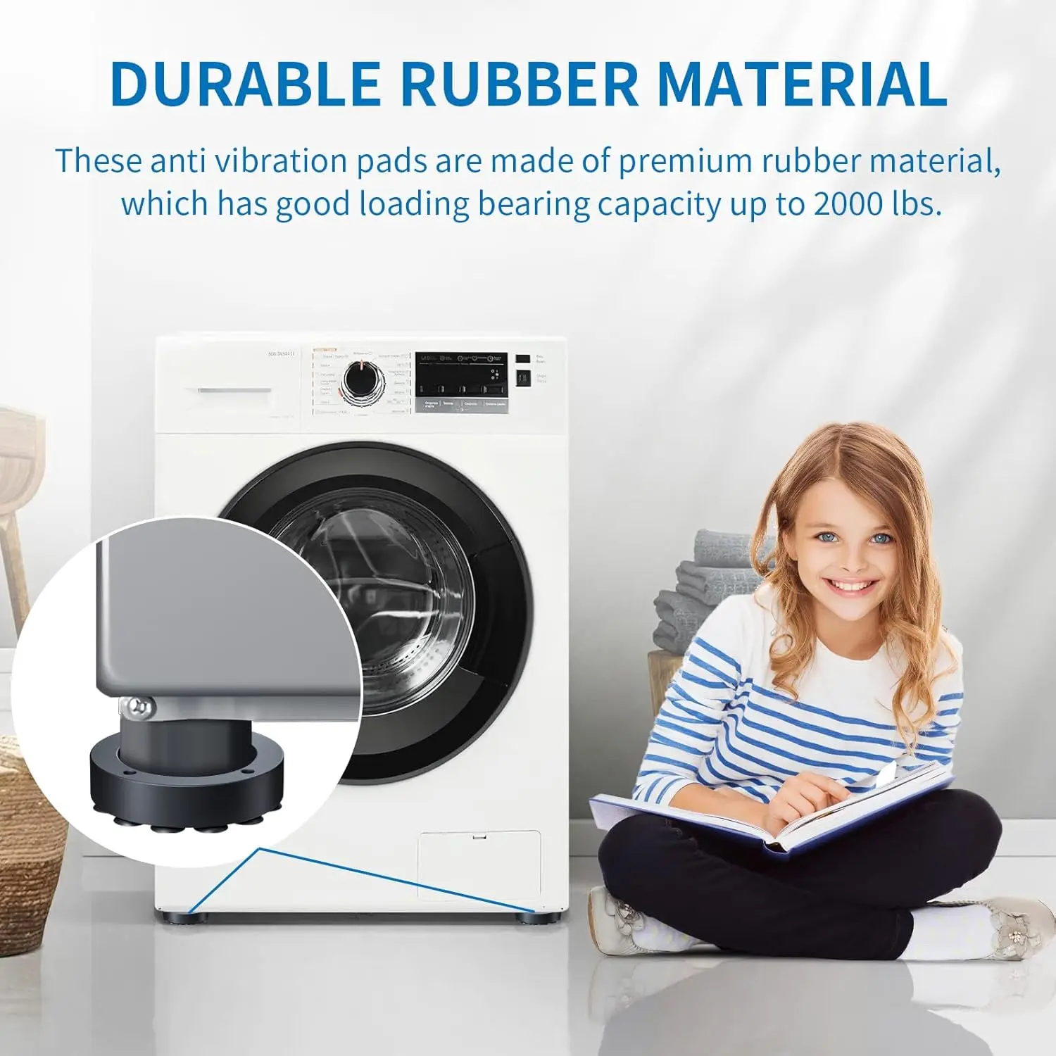 Washing Machine Refrigerator Anti-Vibration Silicone Non-Slip Feet Pad
