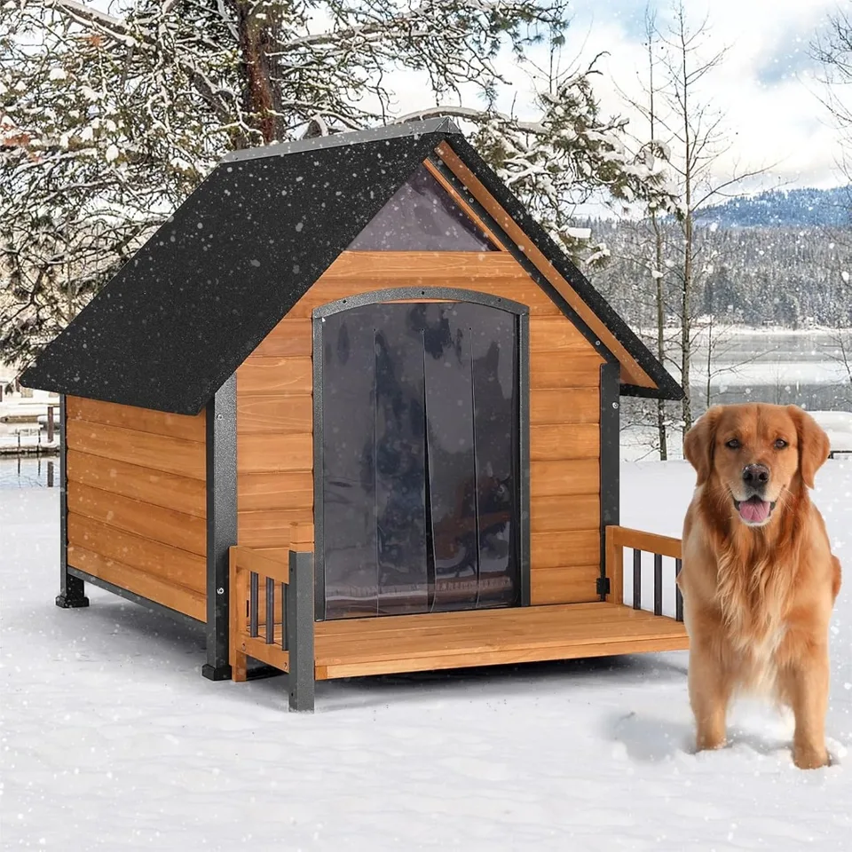 Insulated Outdoor Dog House Weatherproof Puppy Shelter