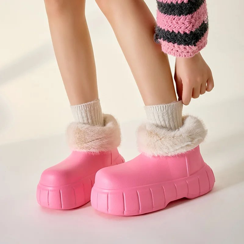 Waterproof Snow Boots Winter Women Warm Plush Cotton Shoes Lightweight Platform Girls Fashion Non-slip Booties 2023 New Shoesr