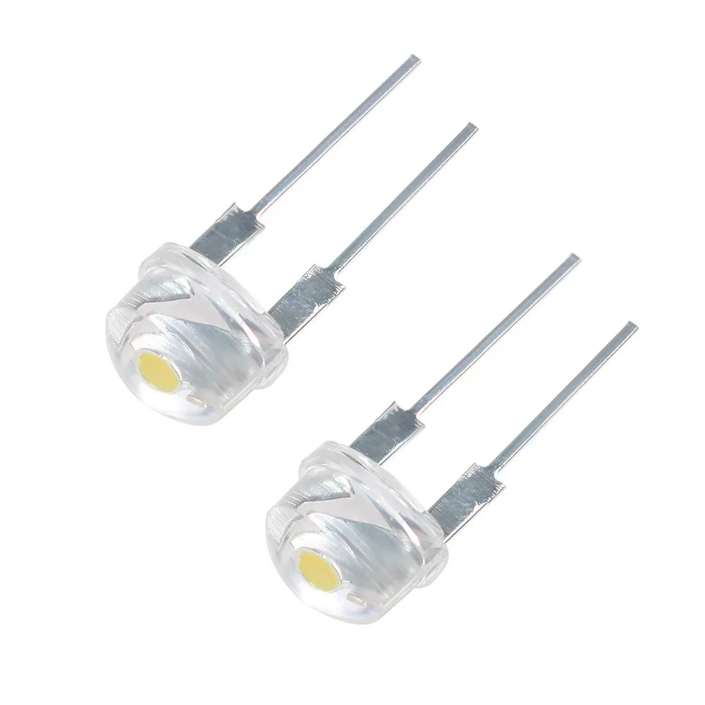 10/20/50PCS 8MM Strohhut LED Diode F8 Leuchtdioden 0,3W 0,5W 0,75W Blau Grün Rot Gelb Weiß Warmweiß Hohe Qualität – Detail 2