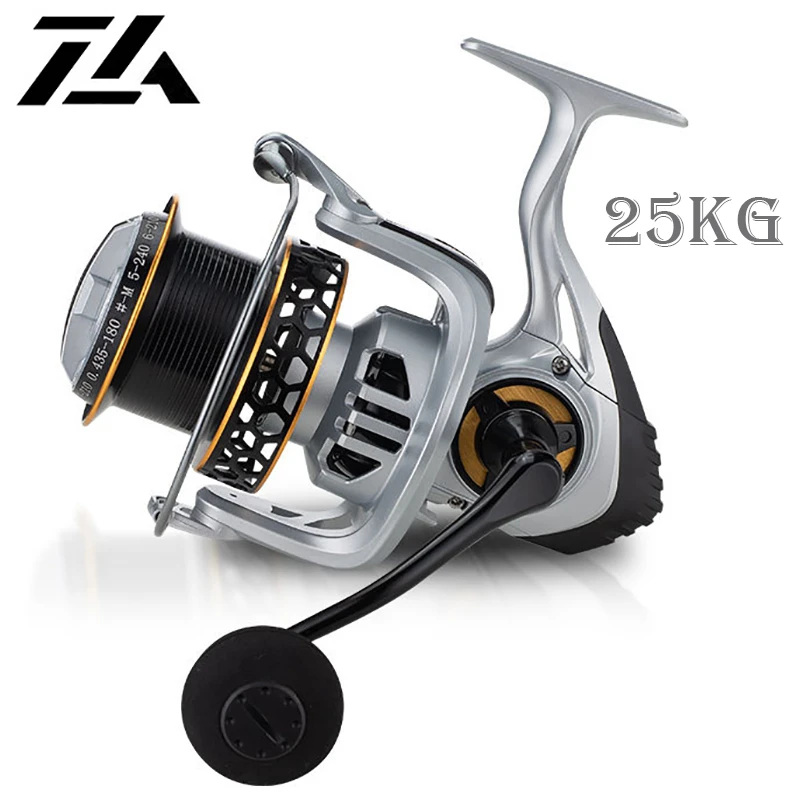 Fishing Reels Alloy Spool Saltwater Max Drag 25KG 5.2:1 High Speed Spinning Casting 2000-12000