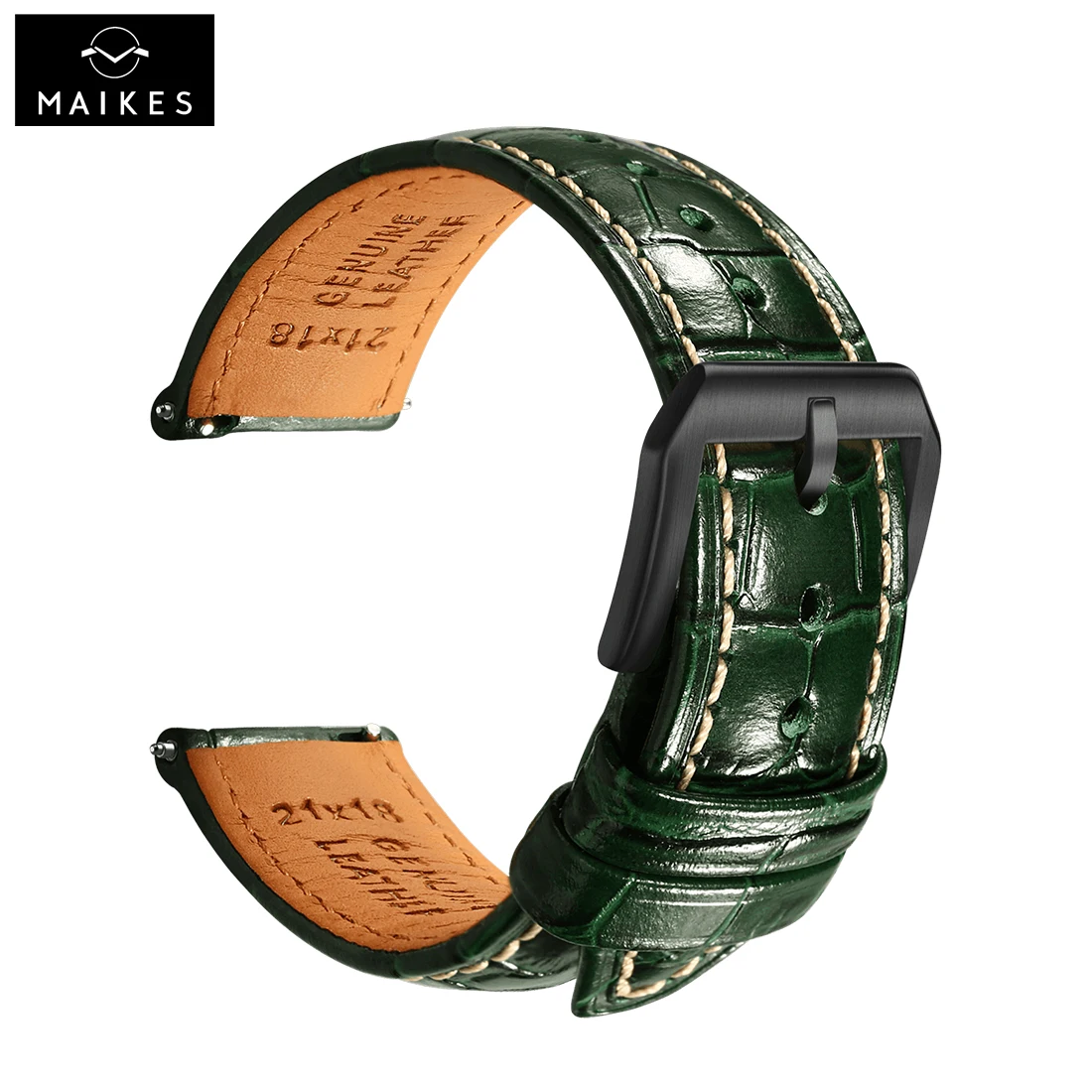 Maikes-luxo Marca Couro Ver Correias Pulseiras de Relógio Pulseiras para Rolex Breitling Omega Ver Bands 20 mm 21 mm 22 mm