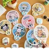 New Foldable Cute Cartoon Portable Collapsible Fan Creative Summer Small Fresh Cool Fan Hand Fan Round Pocket Fan 4
