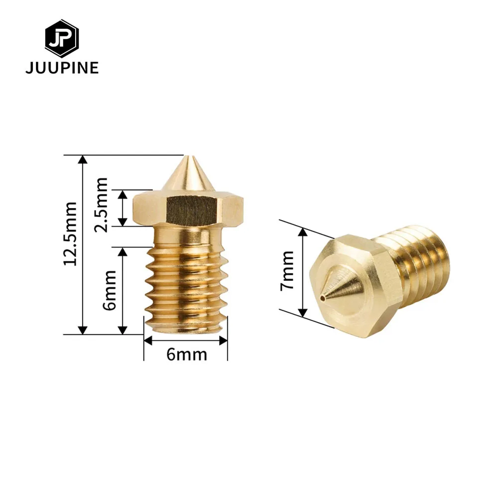 Nozzles Clone CHT Nozzle E3D V6 Brass High Speed Flow Nozzle Copper 0.2/0.3/0.4/0.6/0.8/1.0mm Extruder Hotend 3D Printer Parts