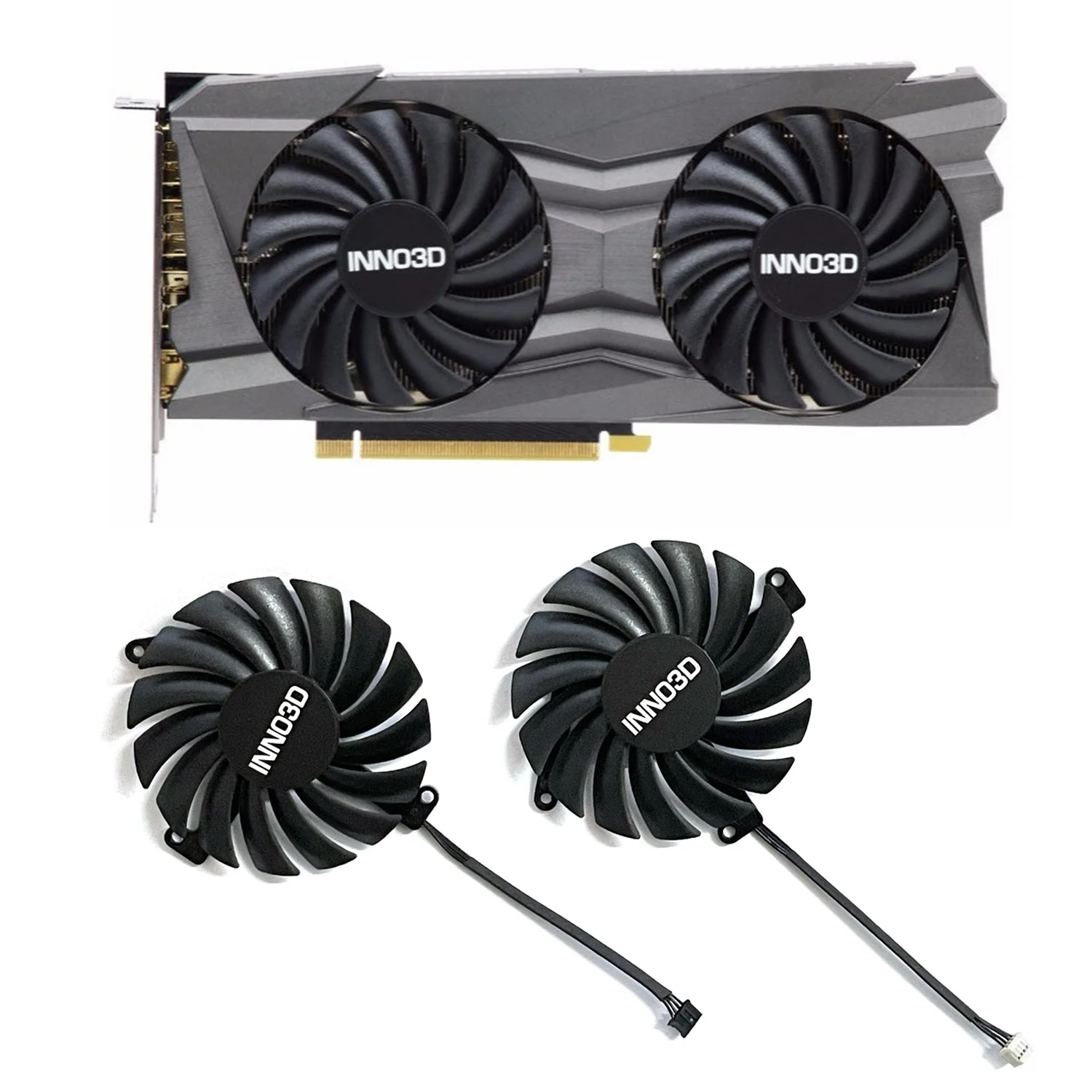 

For Inno3D Geforce RTX 3050 3060 3060Ti 3070 3080 Black Gold Extreme Edition Graphics Card Fan 4pin DC 12V 0.35A CF-12915S 85mm