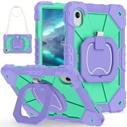 Rugged Armor Stand Tablet Cover for Idea Tab 11 TB336FU (Purple MintGreen)