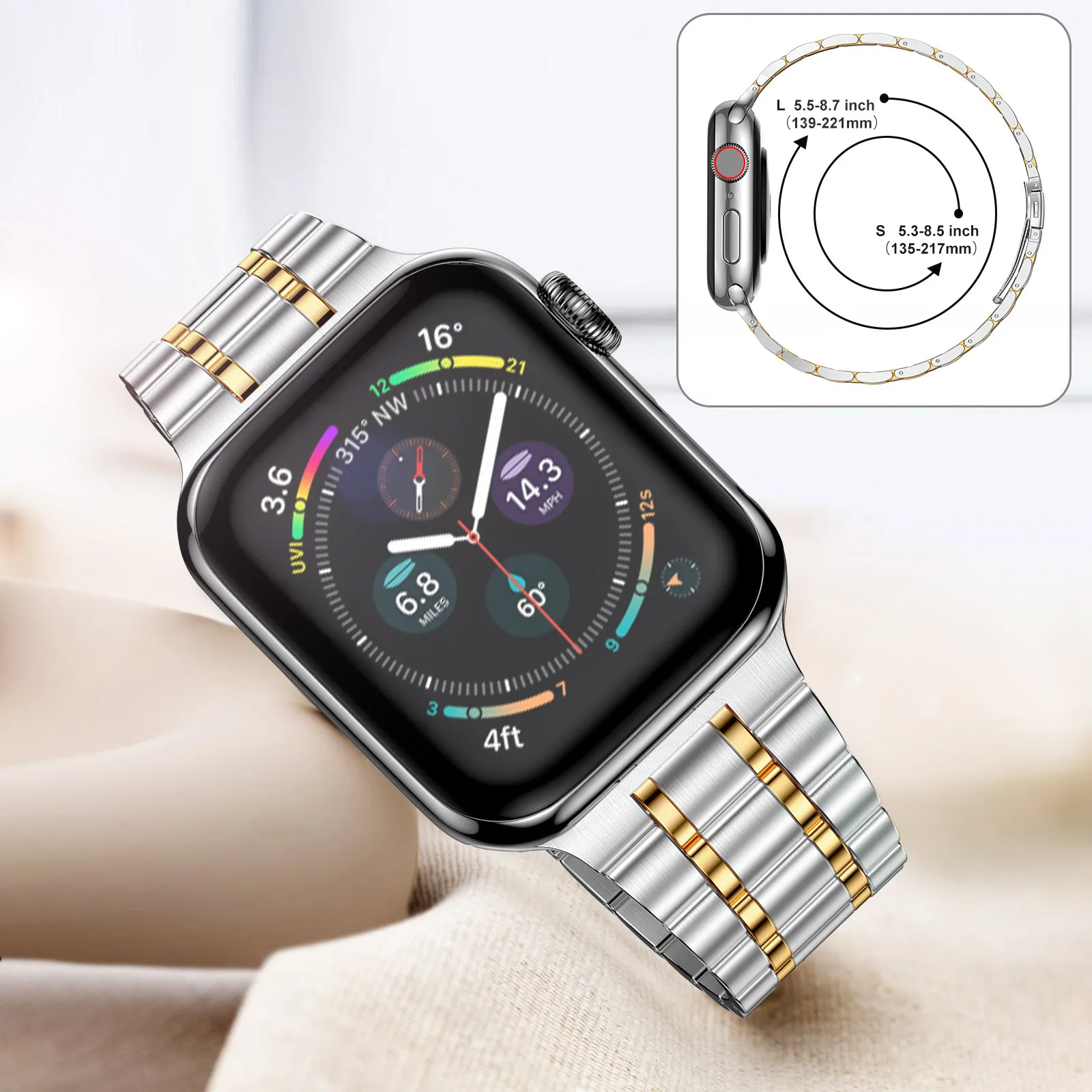 case+Strap for Apple watch Ultra band 44mm 40mm 45mm 41mm 42mm 38mm Metal Stainless Steel bracelet iWatch Series 3 5 6 SE 7 8