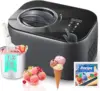 1.2-Quart Touch Screen Automatic Ice Cream Maker with Compressor, No Pre-freezing, 4 Modes Frozen Yogurt Machine with LCD Displa 1