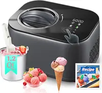 1.2-Quart Touch Screen Automatic Ice Cream Maker with Compressor, No Pre-freezing, 4 Modes Frozen Yogurt Machine with LCD Displa 1