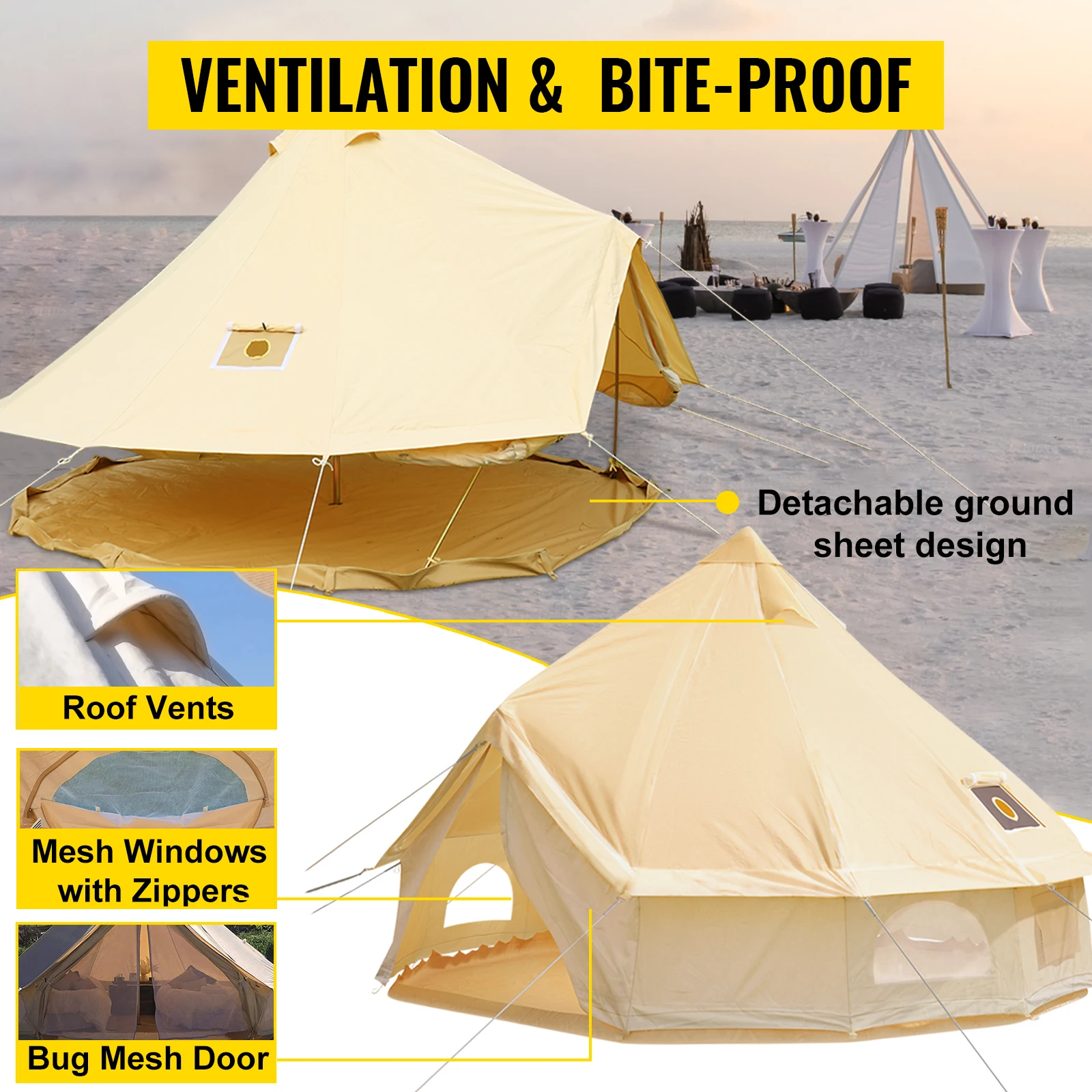 Safari Camping 3meter bell tent ベルテント Luxury Outdoor Camping - Safari Glamping Tents by BIG BEAR