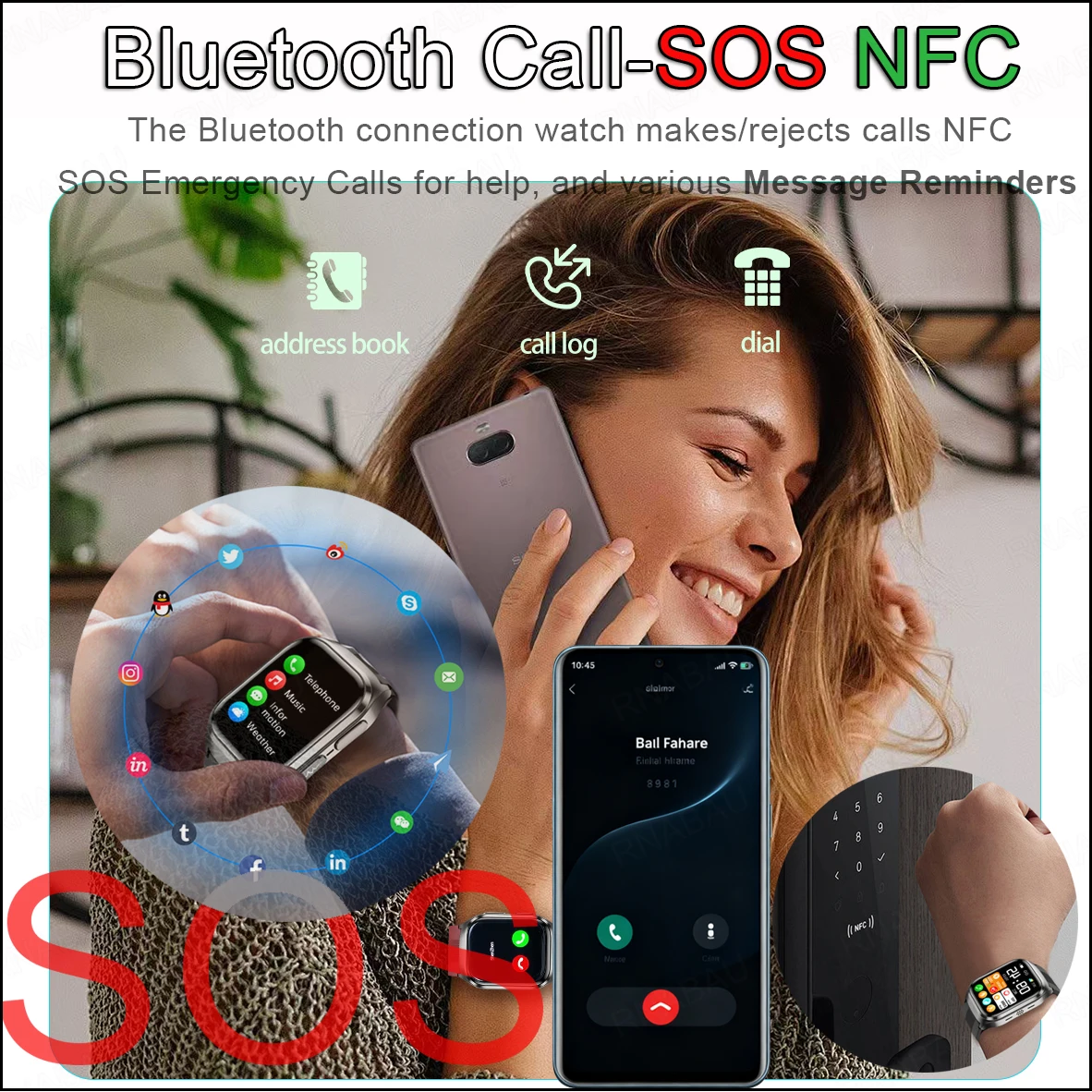2026 New Airbag SmartWatch men True Blood Pressure air Pump Uric Acid Blood Lipids health watch Heart Rate Bluetooth call sport 5