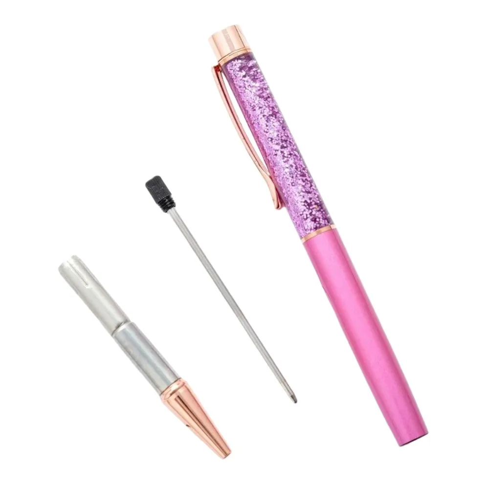 Vibrant Oil Gold Quicksand Luxury Ballpoint Pen - Premium Rotating Metal Design, 1.0mm Tip for School and Office Use