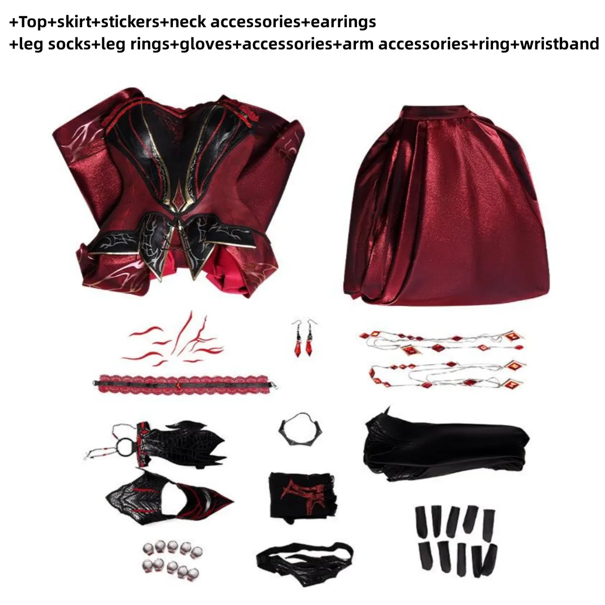 Fantasy Red Dress Cosplay Costume