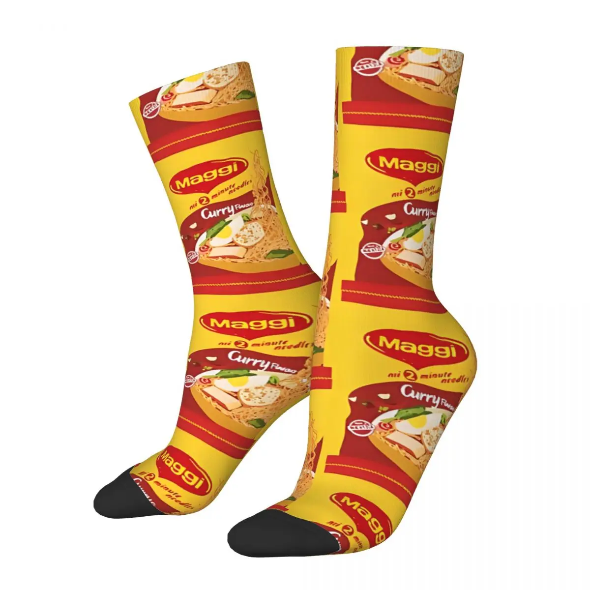 Divertenti Calzini A Compressione Da Uomo Felici Maggi Noodle Retro Harajuku Ramen Noodle Street Style Novità Modello Crew Crazy Sock Gift