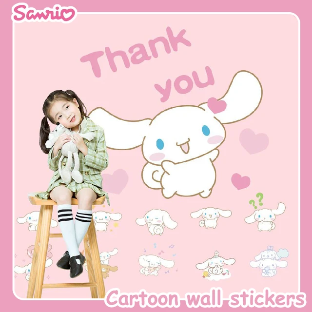 Kawaii Sanrio Kuromi Large Stickers Car Window Stickers Hello kitty Melody  Anime Cute Stickers Cinnamoroll Walls Cabinets Decor - AliExpress