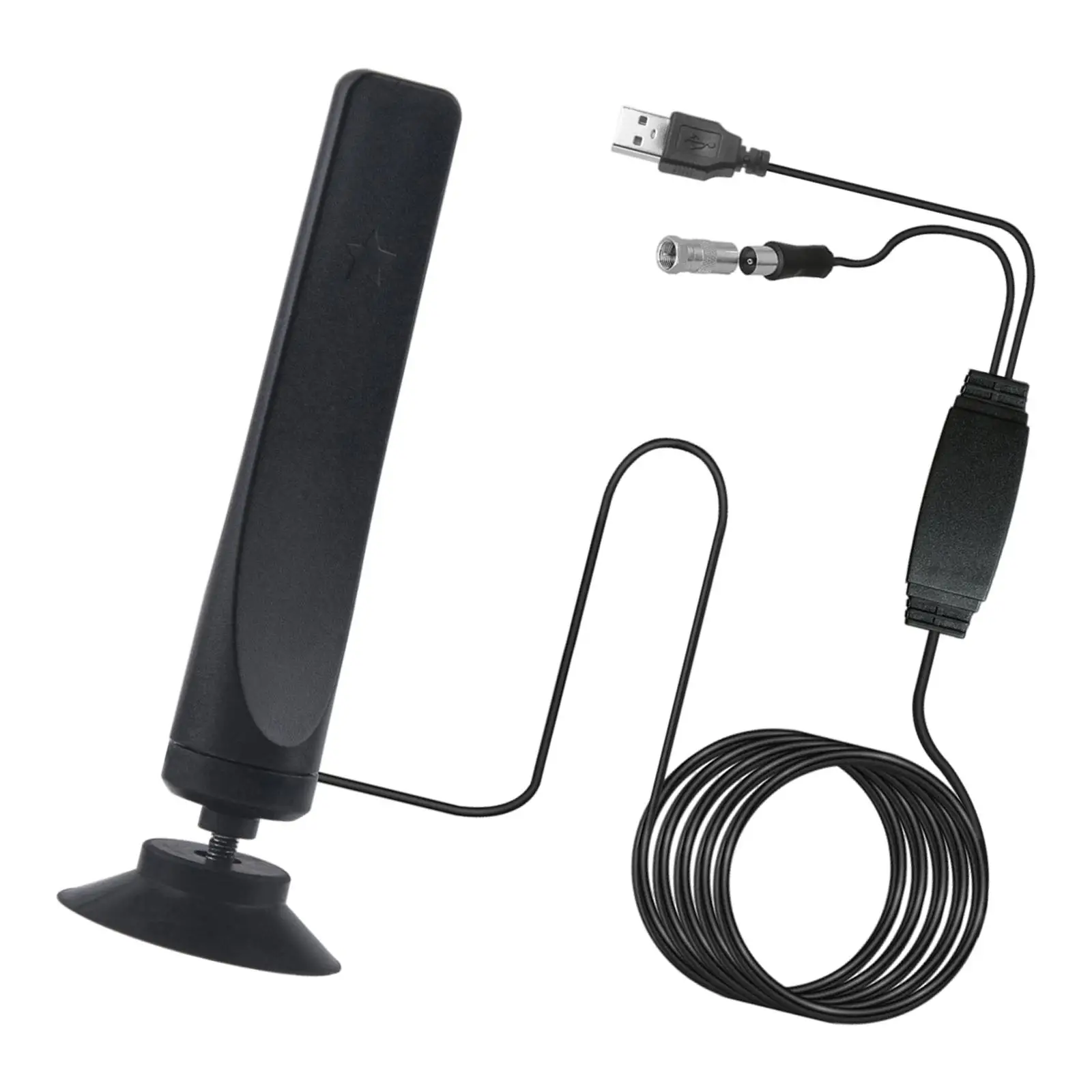 

Detachable Indoor Antenna F Head 50 Miles with Amplifier for -T2 1080P Booster 3M Coax Cable Easy to Install Dtv TV