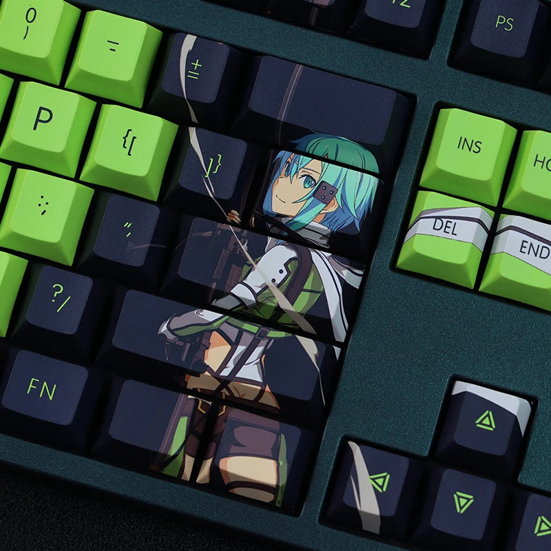 Keycaps, 108 Clés Oem Pbt Keycaps Dye Sublimation Japanese Anime Keycap Pour Cherry Gateron