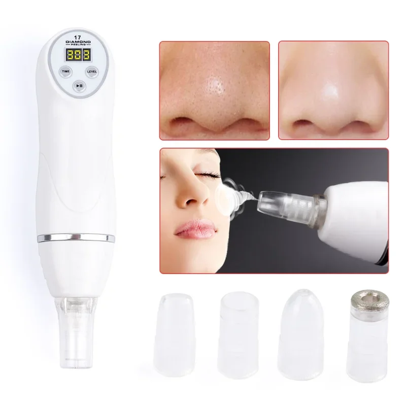 Blackhead Acne Removal Beauty Device Microdermabrasion Diamond Peeling Vacuum Machine Facial Skin Care Scar Faded Set Home Use