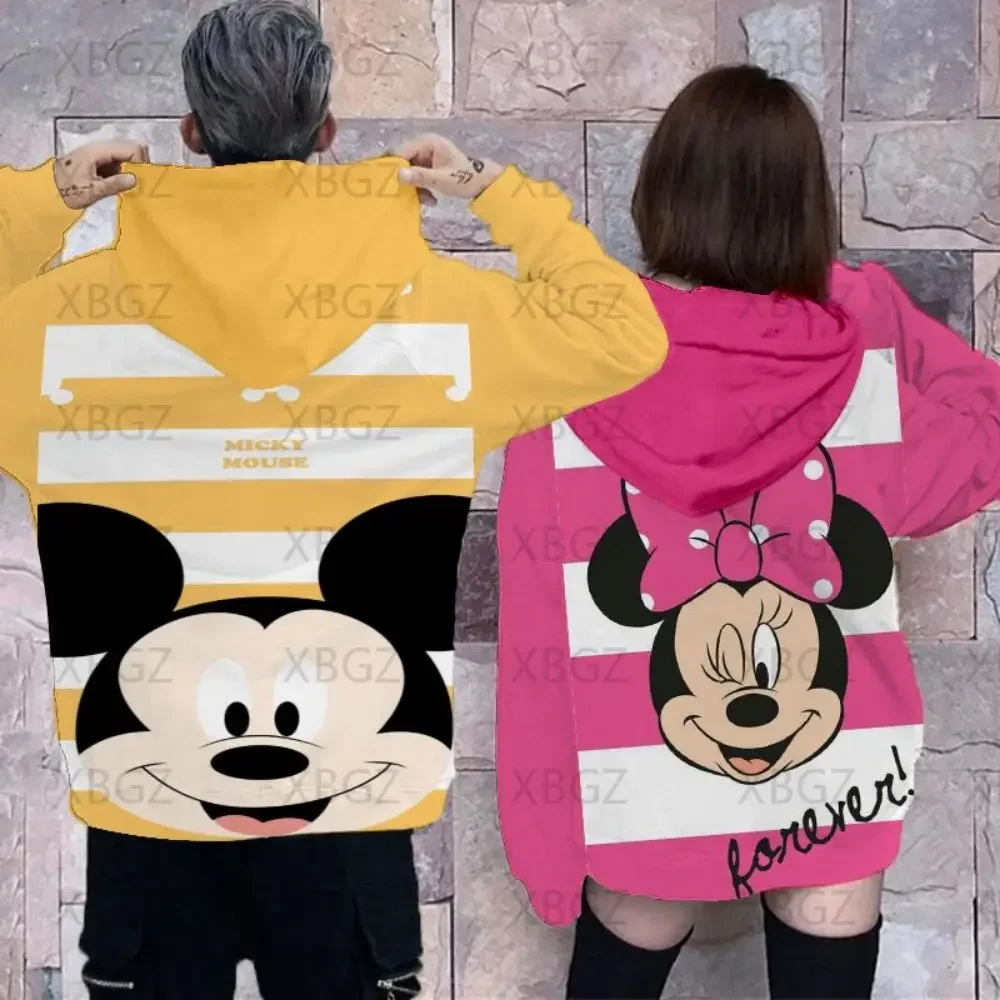 Couple Outfit Disney Hoodies Minnie Mouse Women's Casual Sweatshirt Couple Hoodie Men's Women Clothing Mickey Y2k Print Top