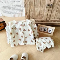 2024 Autumn New in Kids Baby Girls Boys Pajamas Set - Infant Cartoon Top + Pants , Toddler Sleeping Clothing 2pcs 0-24M 3