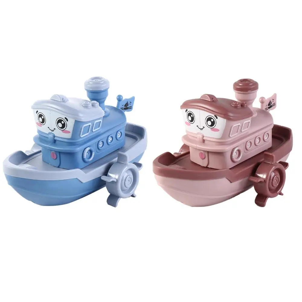 Playing Toys Swimming Beach Game Birthday Gifts Floating Ship Game Baby Bath Toys Clockwork Boat Cartoon Ship  Wind Up