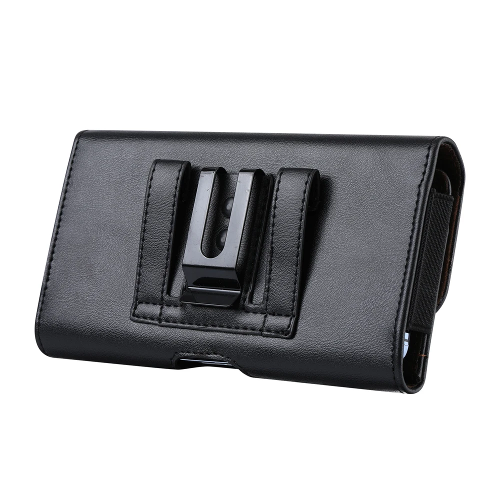 Universal Leather Phone Holster Belt Clip Case - Men's Waist Bag Cover