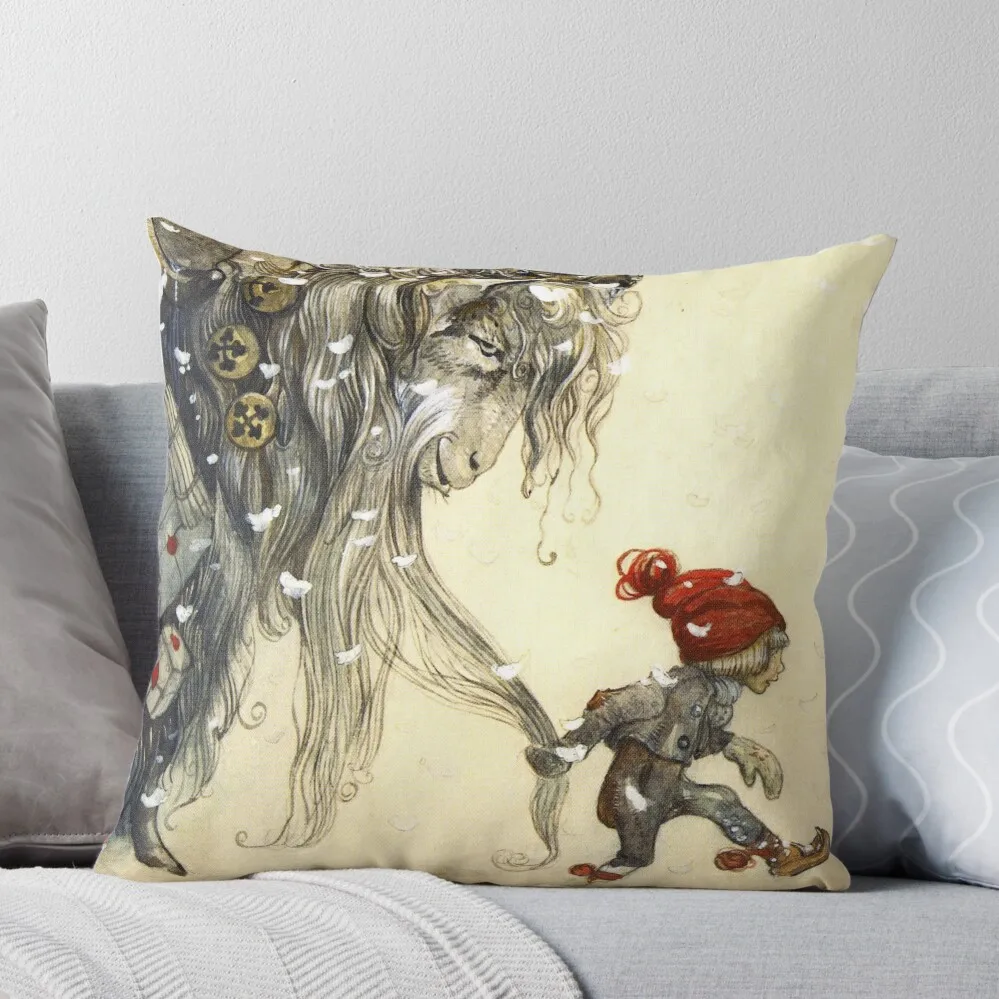 

Yule Goat - John Bauer Christmas Throw Pillow pillow pillowcase New year