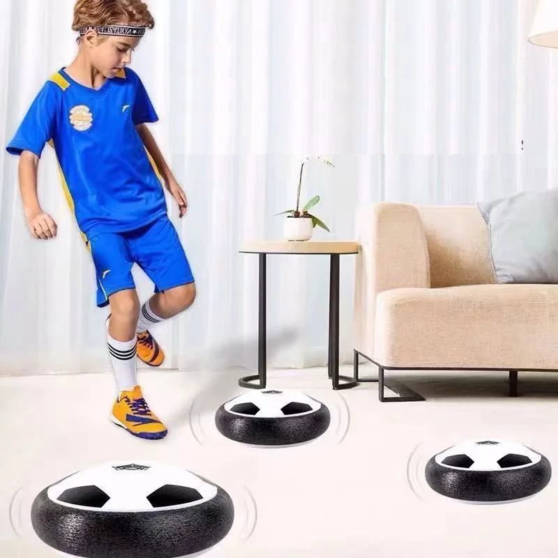 Electric Led Hover Disk Soccer Ball Rechargeable Air Power Toys For Kid Indoor Play Football Game Ground Floating Toy for Boy