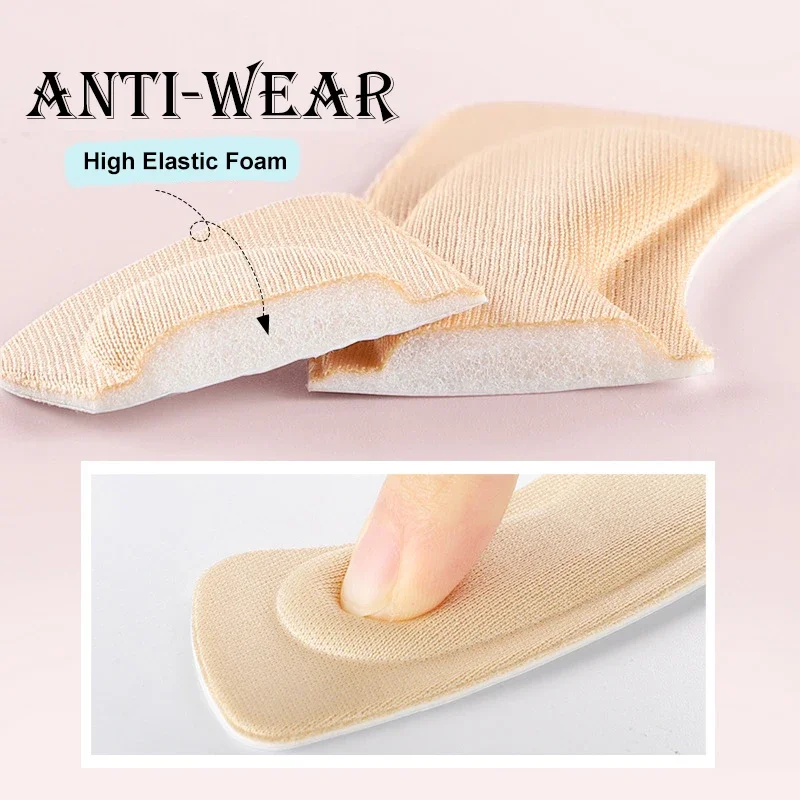 Heel Insoles 5 Pairs Heel Insoles Patch Pain Relief Anti-wear Cushion Pads Feet Care Heel Protector Adhesive Back Sticker Shoes Insert
