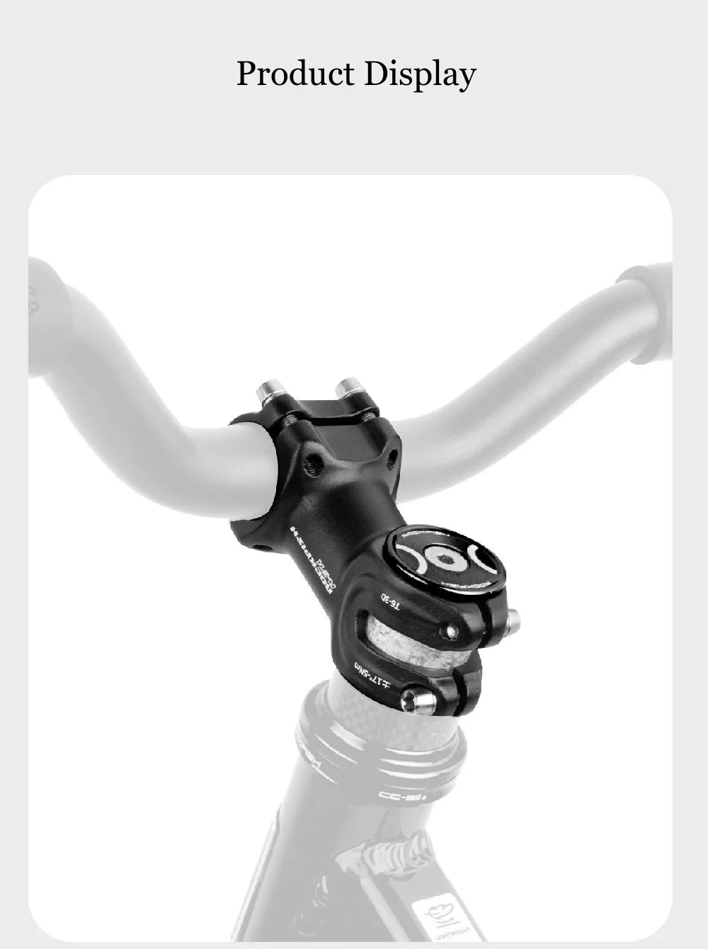 Rockfish Kinder-Laufrad-Griffvorbau, 35/50/60/80 mm, CNC-Prozess, Lauffahrrad-Headset-Vorbau für alle Push-Bike-Lenker – Detail 5