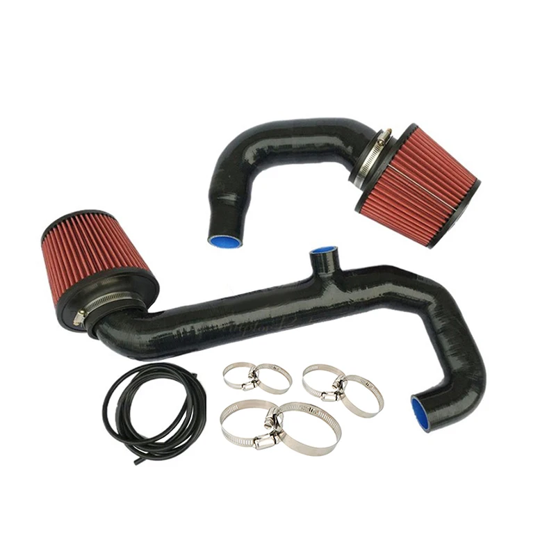 1.75"/2.0" Relocated High Flow Inlet Intake +Air Filter Kit For 2007-2010 BMW LHD 135i 335i 335is E90 E91 E92 E93
