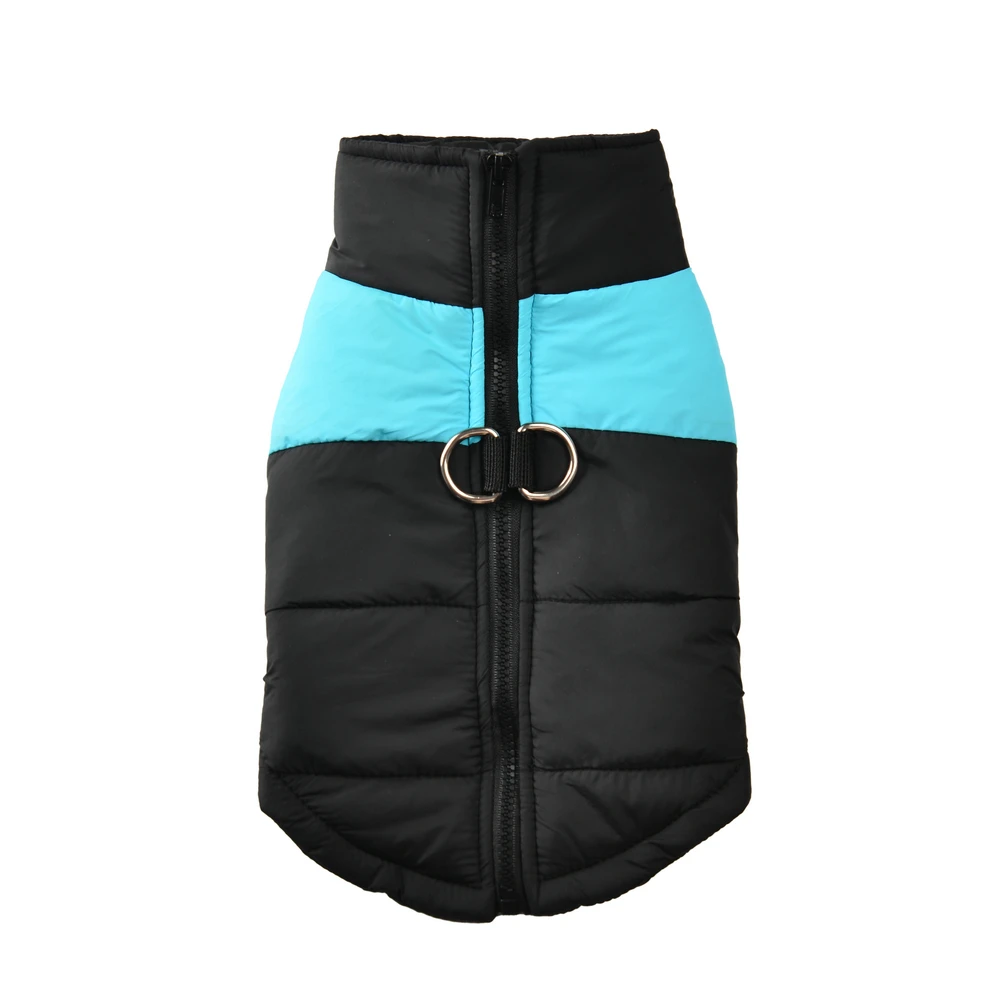thumbnail image 1 of Chaqueta para perros de otoño e invierno con anillo en D para perros pequeños y grandes, ropa cálida impermeable con cremallera para cachorros, disfraces para mascotas Labrador Yorkies, 1 of 5
