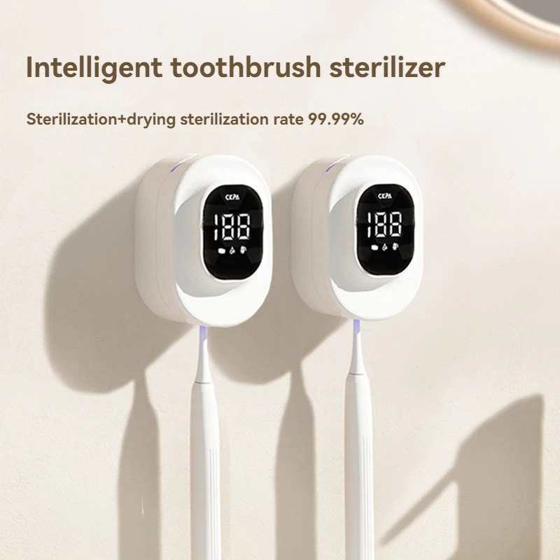 New toothbrush sterilizer without perforation, UV disinfection, sterilization, drying, electric toothbrush sterilizer
