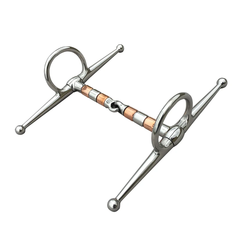 Stainless Steel Horse Bit 13cm Mouthpiece Copper Roller Full Cheek Bits horse riding equipment