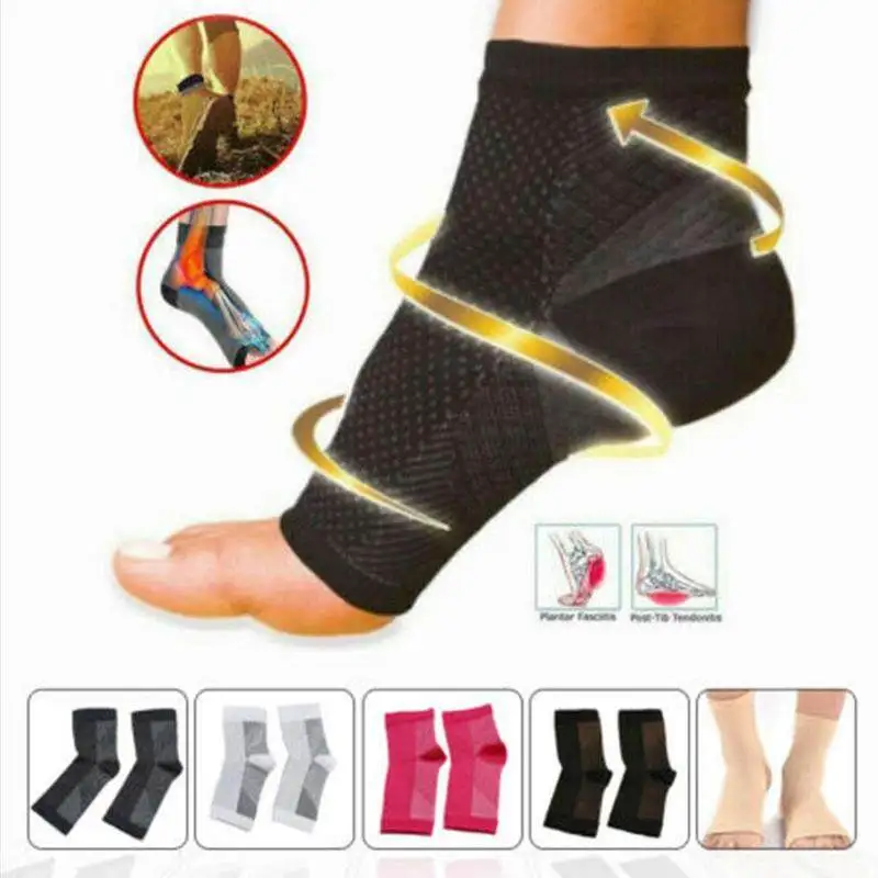 Foot Angel Anti Fatigue Compression Foot Sleeve Ankle Support Running Cycle Basketball Sports Socks Outdoor Men Ankle Brace Sock