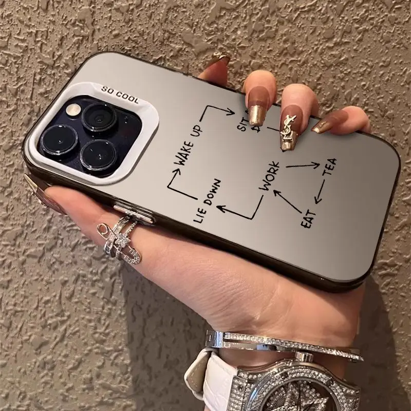 New 15 phone case creative English iPhone 14plus premium 13promax tide models 12 15promax 14promax 13promax 12promax 11promax