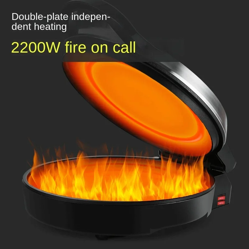 Electric Pancake Pan 40cm Deep, Large Household Pancake Pan, Multi-function Electric Frying Pan, Double-sided Heating