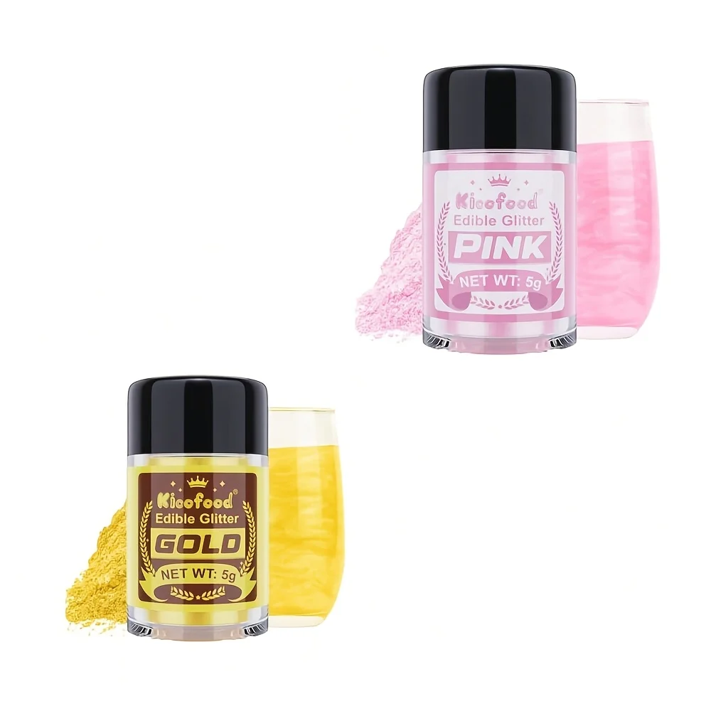Glitzerpulver, Glitzer für Getränke, Zubehör zum Dekorieren von Keksen, Cocktails, süße Hochzeitstortendekoration, Backen, Pralinen, süße Süßigkeiten – Detail 11