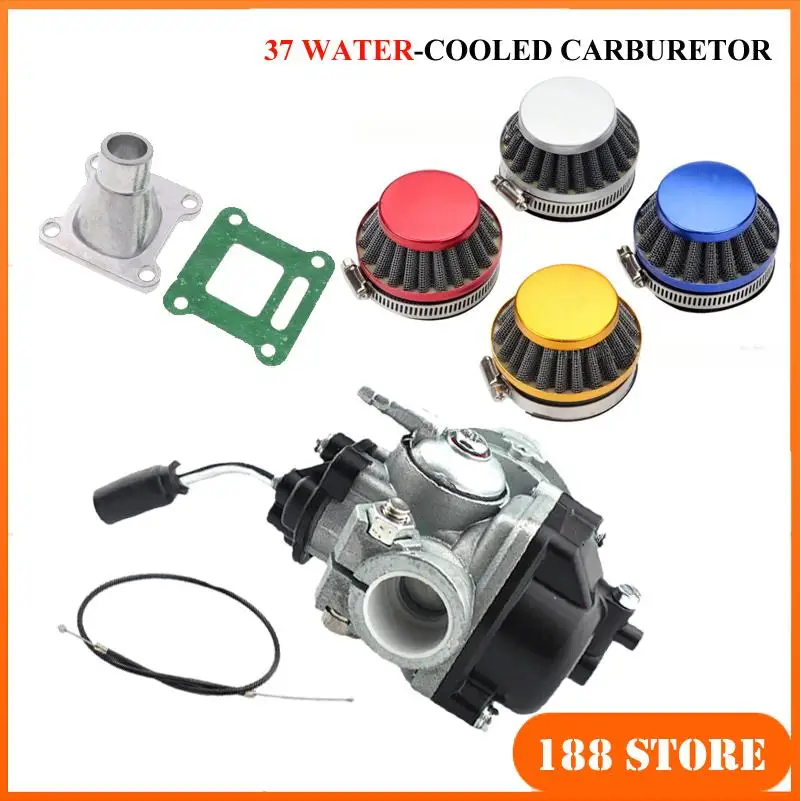 ATV 49cc Performance 19mm Carb Carburetor Air Filter Mainfold Assembly for 2-stroke 47cc 49 Cc Mini Pocket Bike