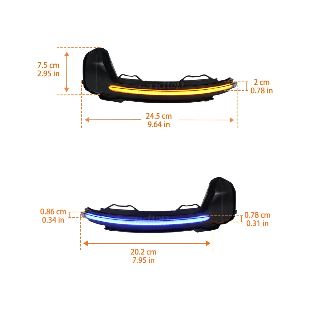 Dynamic LED Turn Signal Light, Side Mirror Indicator Lamp