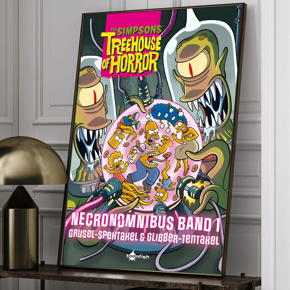 T-クールなs-simsons、ホワイトペーパーポスター、ヴィンテージ