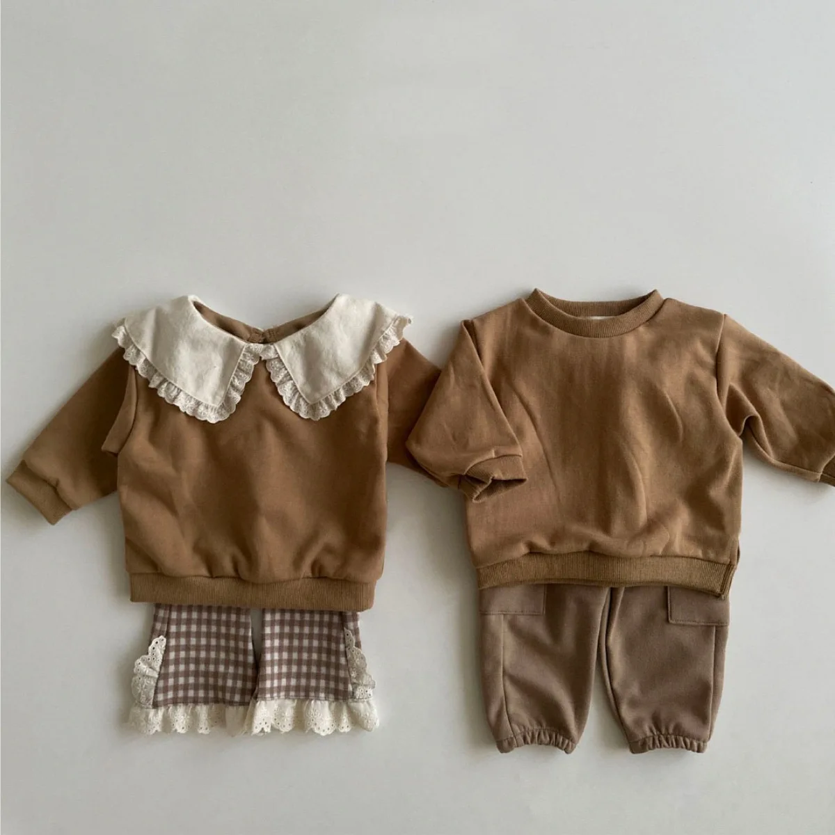 Description Picture 5 of item2025 Autumn New Baby Loose Trousers Solid Boys Casual Pants Infant Girls Jogger Pants Toddler Large Pocket Cargo Pants