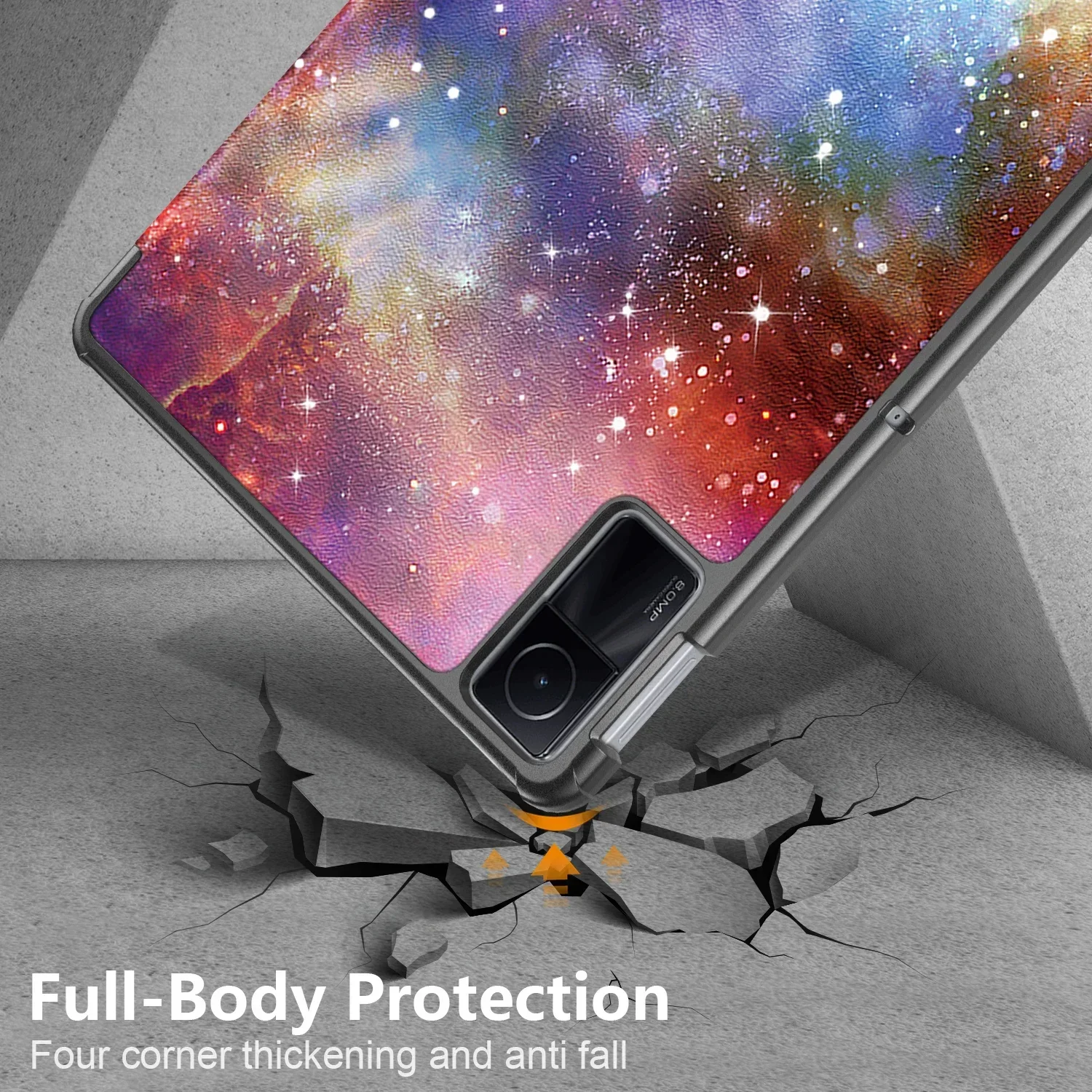 Children's PU Leather Tri-Folding Magnetic Stand Cover - 11-Inch Tablet Case