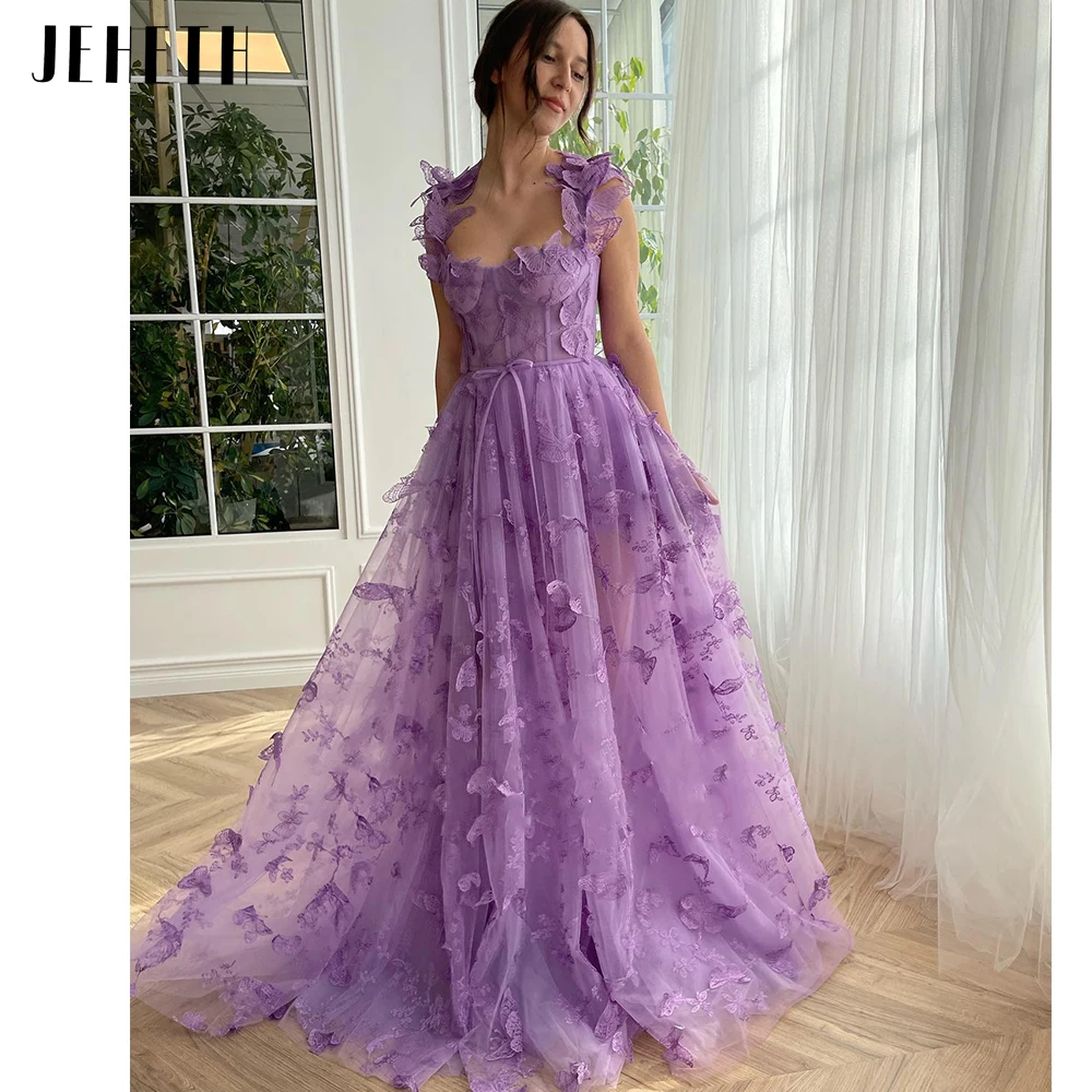 Vestidos sirena de satén con tirantes spaghetti Lavanda